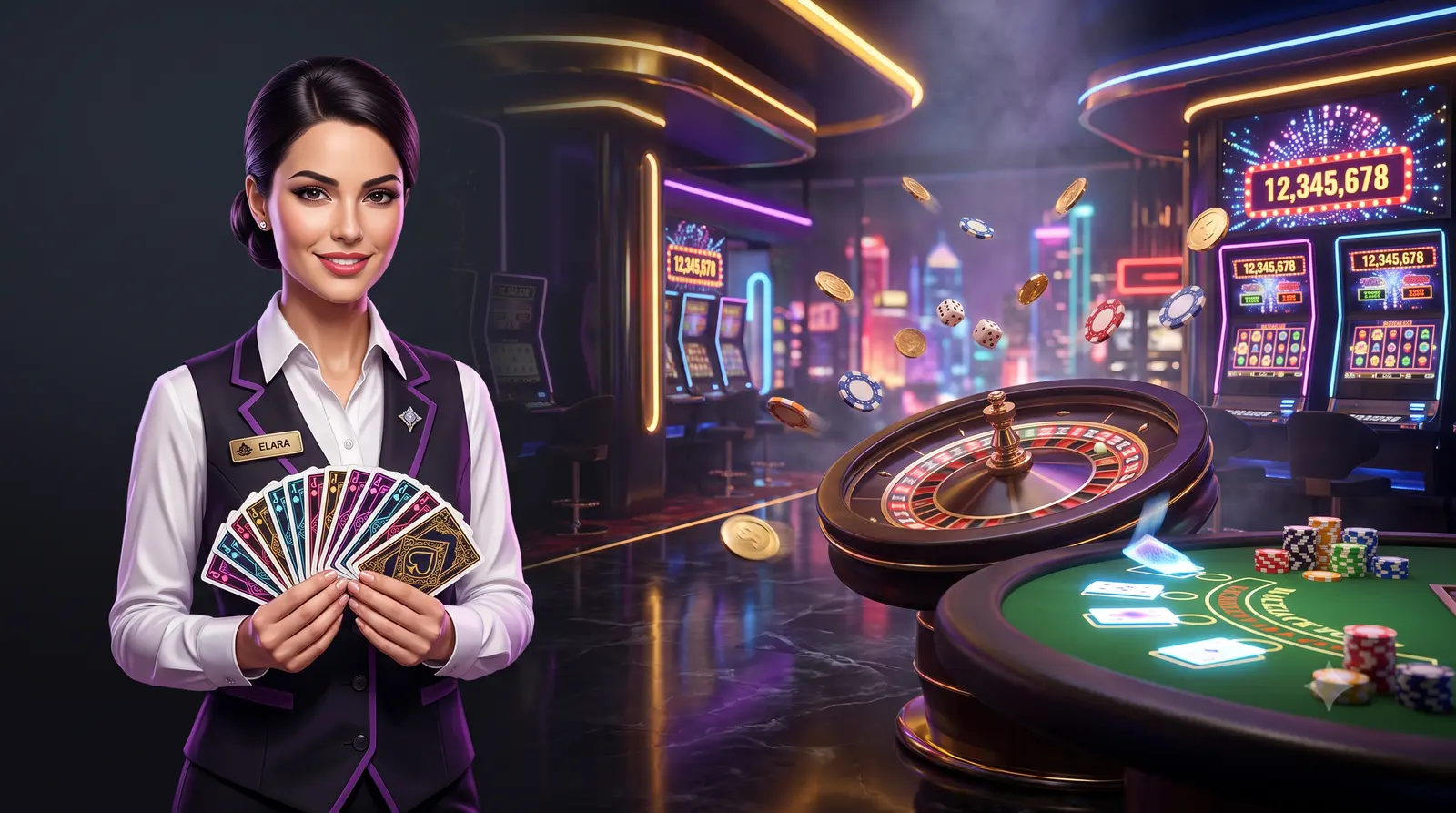 Online Casino Game Development Hero Wallpaper iGaming Platform Development Wallpaper Background